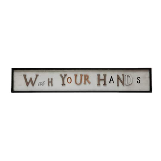 Hello Honey® "Wash Your Hands" Framed Wall Sign